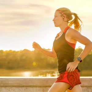 hardlopen met koptelefoon