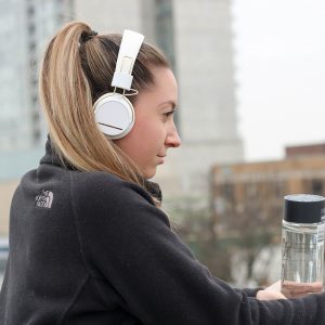 hardlopen met koptelefoon