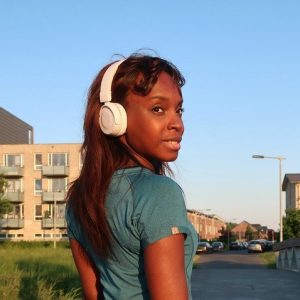 koptelefoon hardlopen